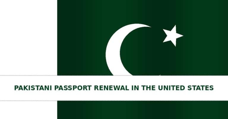 Pakistani passport renewal in the United States
